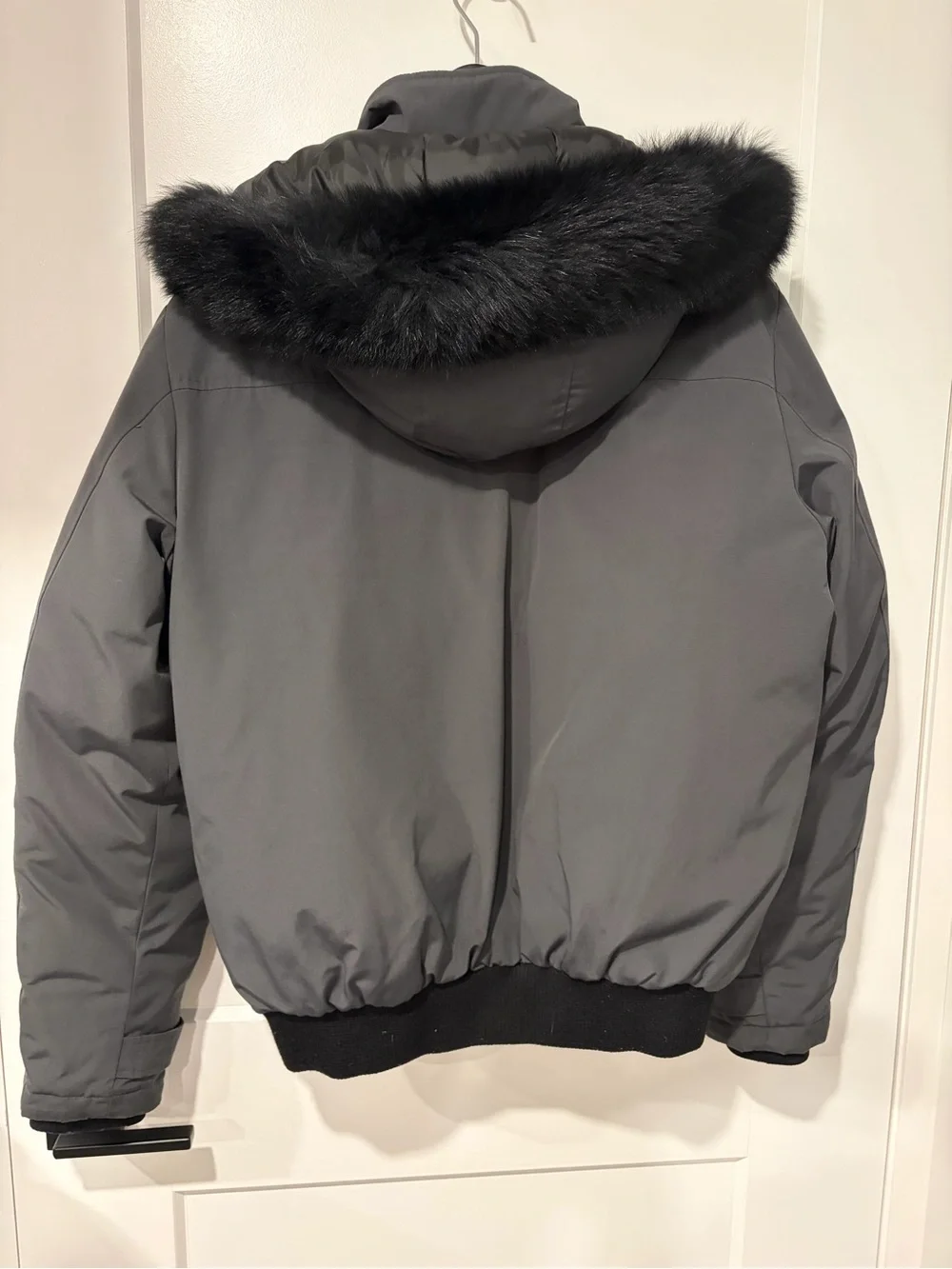 Moose Knuckles Men's Charcoal Gray Puffer Jacket with Hood - Picture 5 of 5